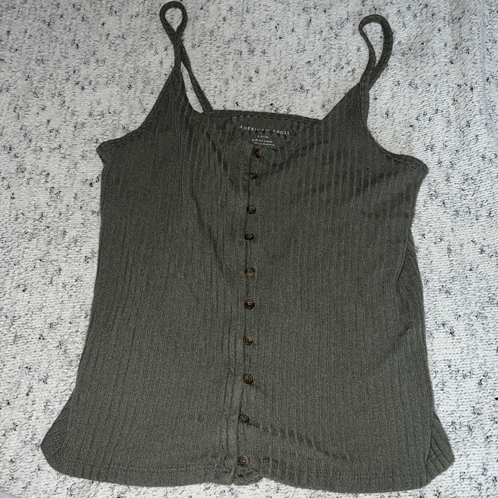 size small, green, American Eagle tank top